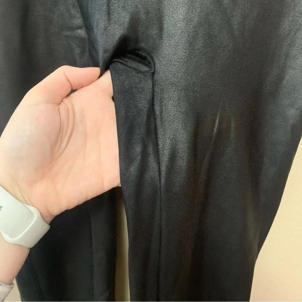Spanx Faux Leather Leggings in Black Size Medium Petite - Picture 9 of 14